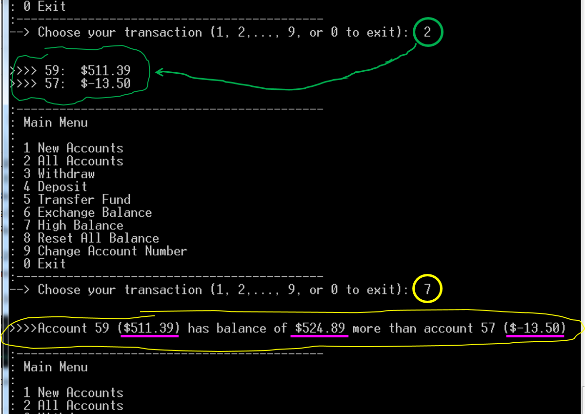 10 functions provided below in your program. Details of each function are