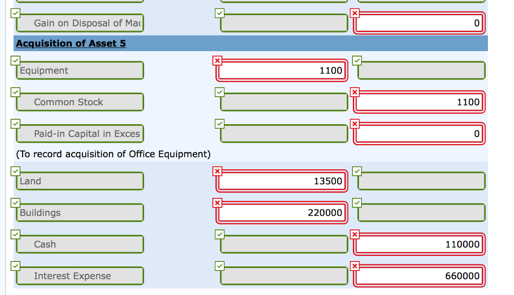 assets were purchased as a lump sum for $110,000 cash. The following