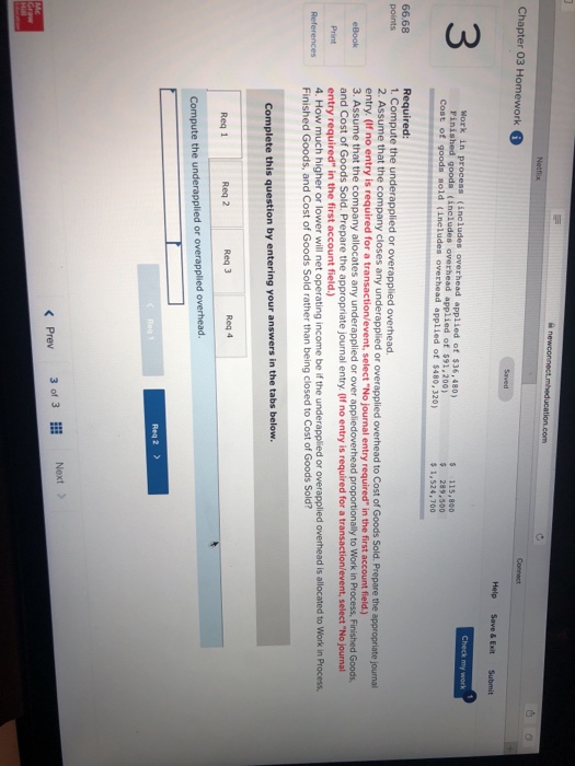 Overhead Rate; Disposing of Underapplied or Overapplied Overhead [Lo3- 4 66.68 poits