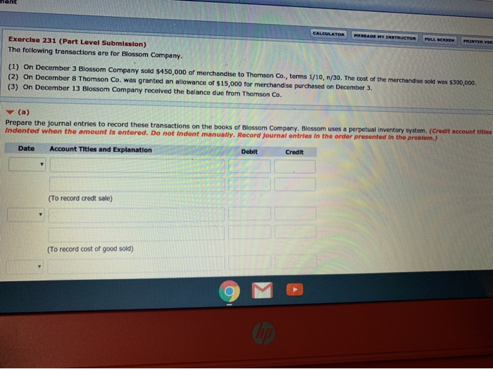  CALCULATOR MESSAGE MY INSTRUCTOR FULL SCREEN PRINTER VER Exercise 231 (Part