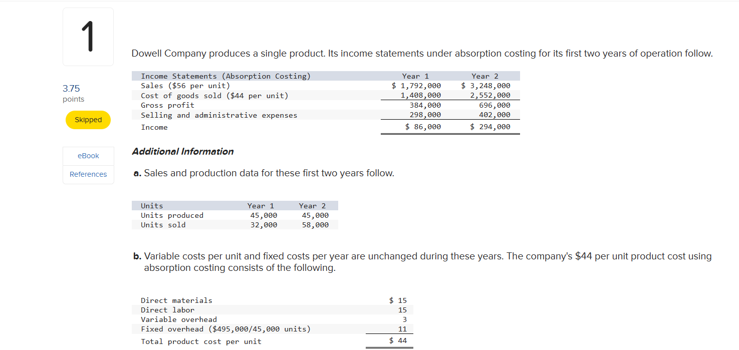 Additional Information a. Sales and production data for these first two