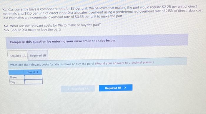 help please if you can do the graph Xia Co currently buys