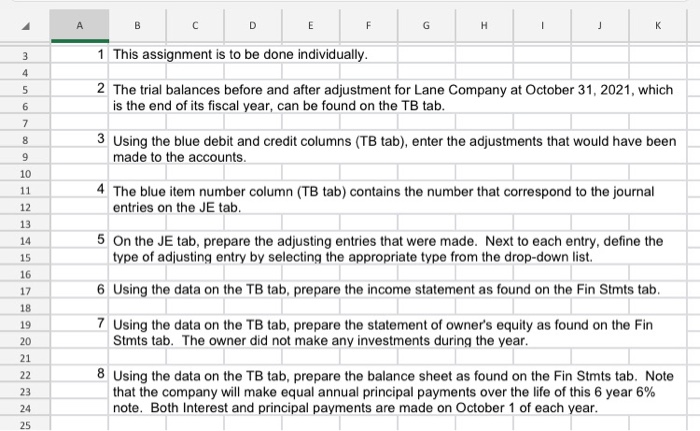  4 B E F G H K 1 This assignment is