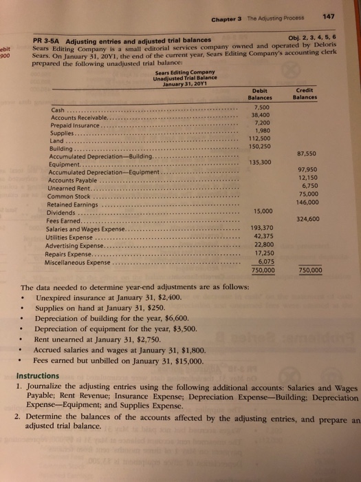  Chapter 3 The Adjusting Process147 Obj. 2, 3, 4, 5,6 and
