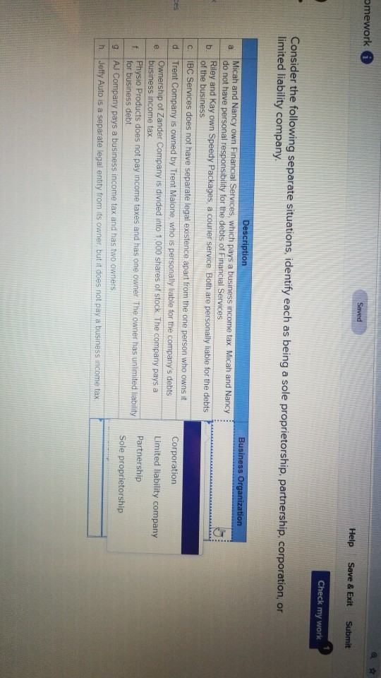 mework Saved Help Save & Exit Submit Check my work Consider