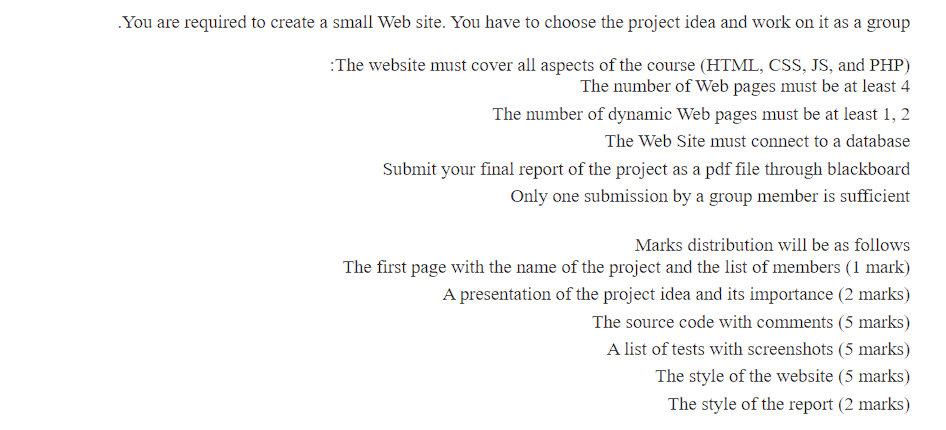 In this assignment , you need to build a website based on