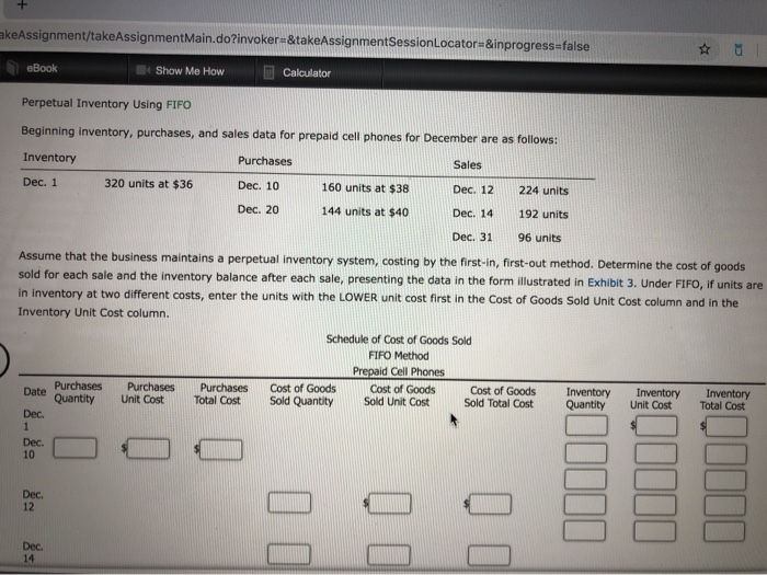  akeAssignment/takeAssignmentMain.do?invoker=&takeAssignmentSessionLocator=&inprogress=false eBook Show Me How Calculator Perpetual Inventory Using FIFO Beginning