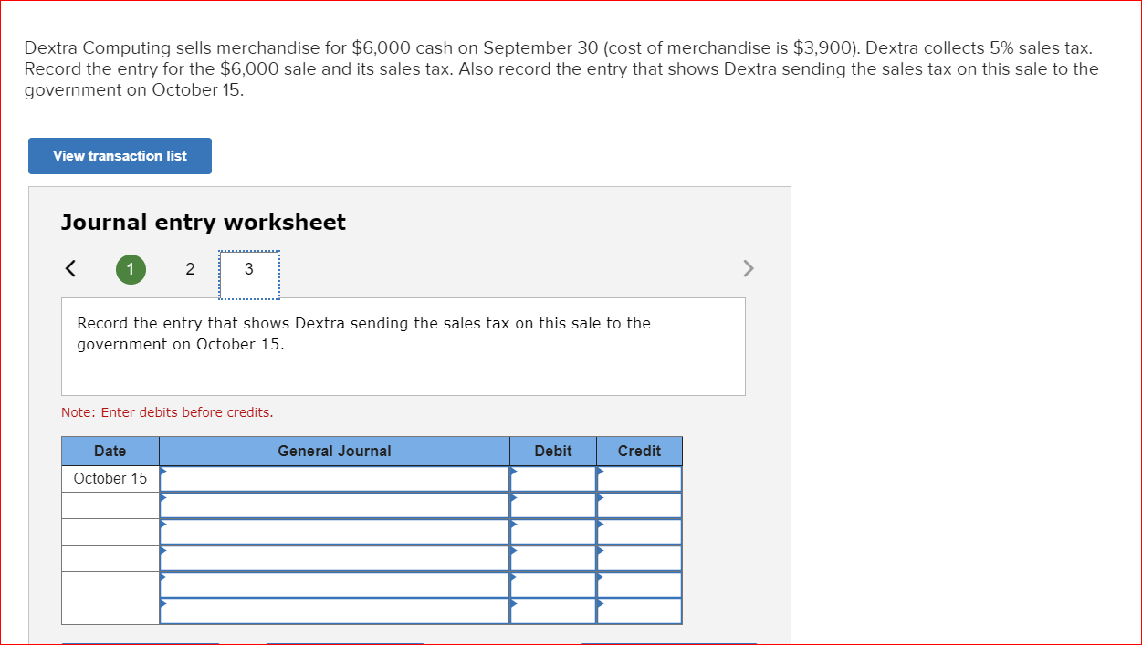 Dextra Computing sells merchandise for $6,000 cash on September 30 (cost of