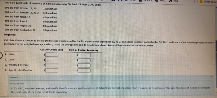 purchases during the fiscal year ended September 30, 20-2, were as follows:
