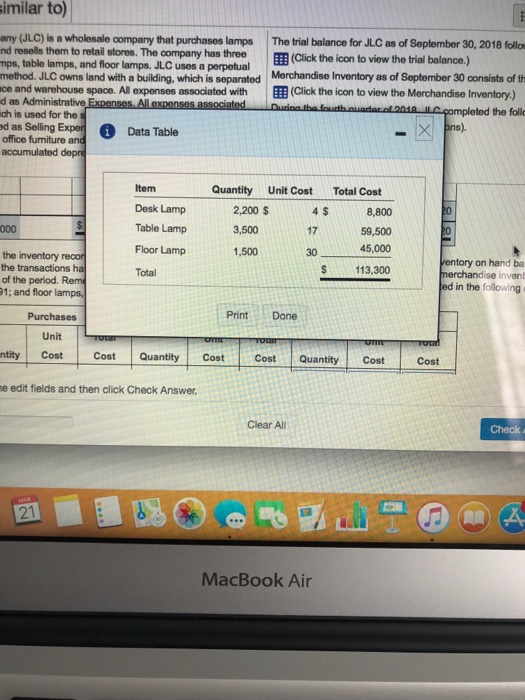 a perpetual wentory system, FIFO method. JLC owns land with a building.