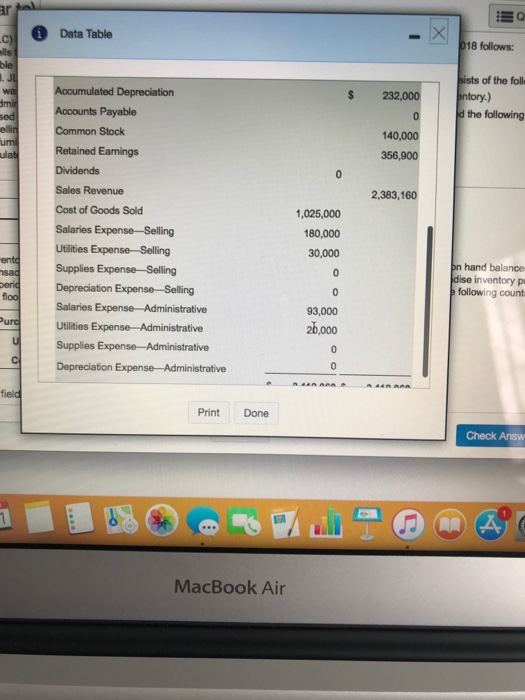expenses associated with EEE(Click the icon to view the Merchandise Inventory.) Inventory