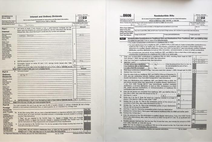 had the following income for 2025: Ordinary Dividends from AT\&T $1,492 All