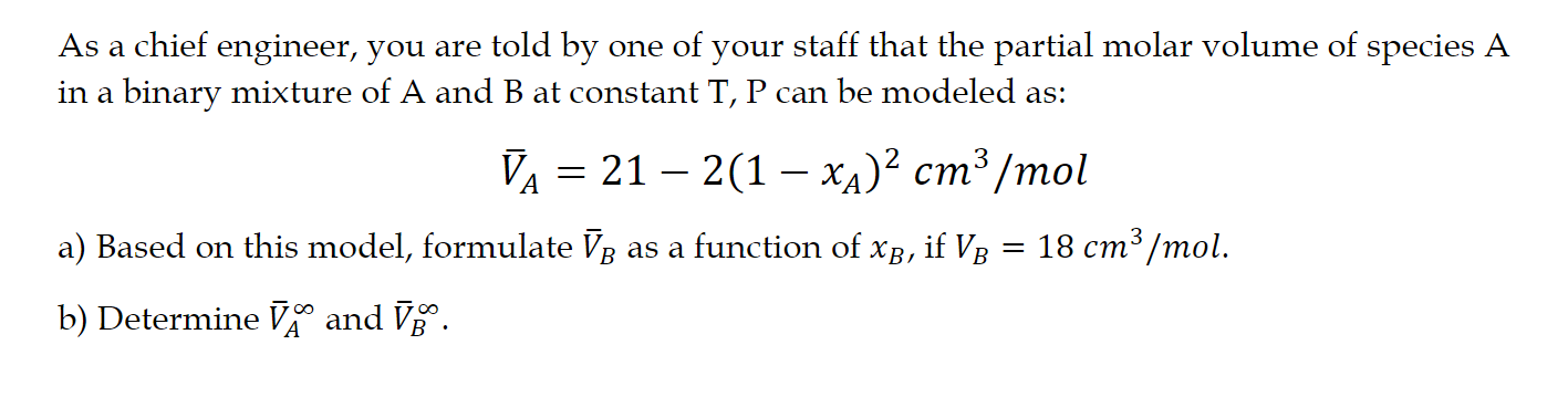  Please help, (V)i does not equal bar (V)i for any species