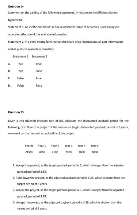 C. (iv) only D. (ii) and (iv) only Question 2 Which of