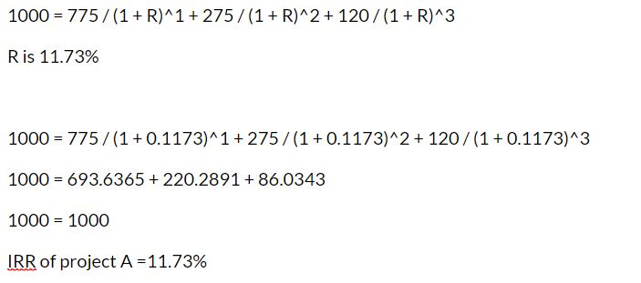 11.00%. If Projects A and B are mutually exclusive, considering only the
