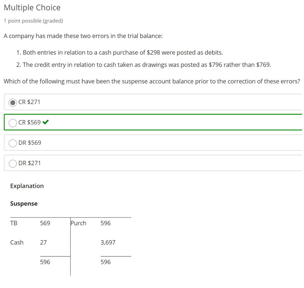  please explain answer Multiple Choice 1 point possible (graded) A company