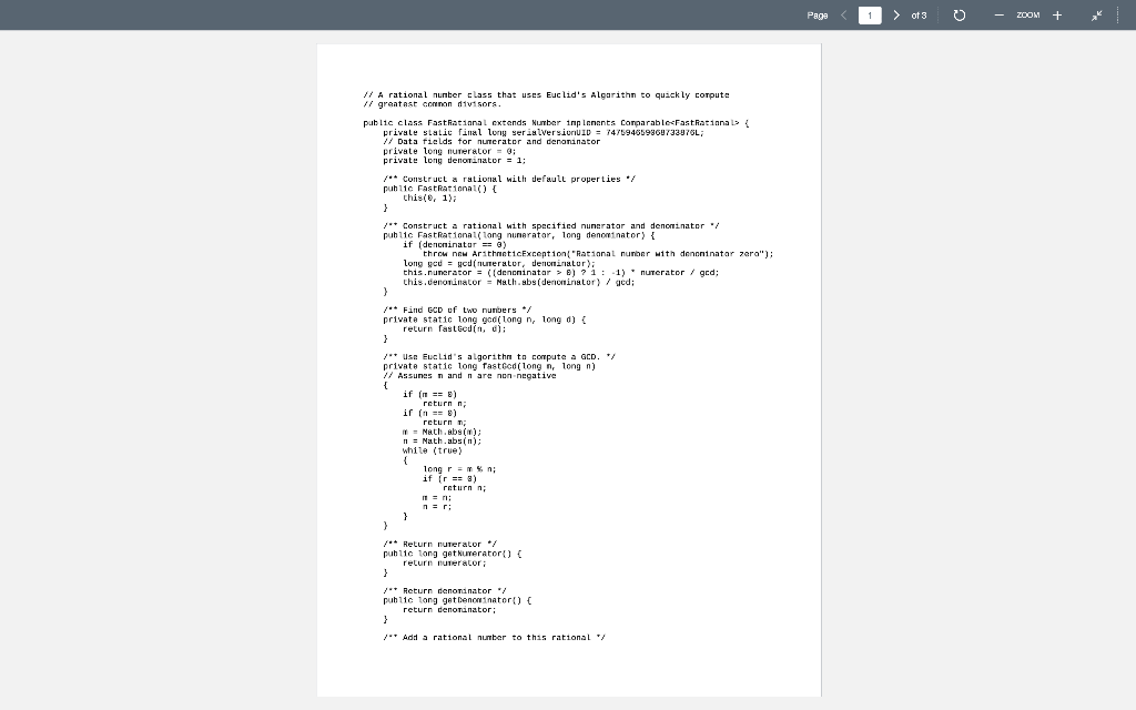 ASAP PLEASE!! Adapted from Programming Exercises 13.18 Use the FastRational class, 15
