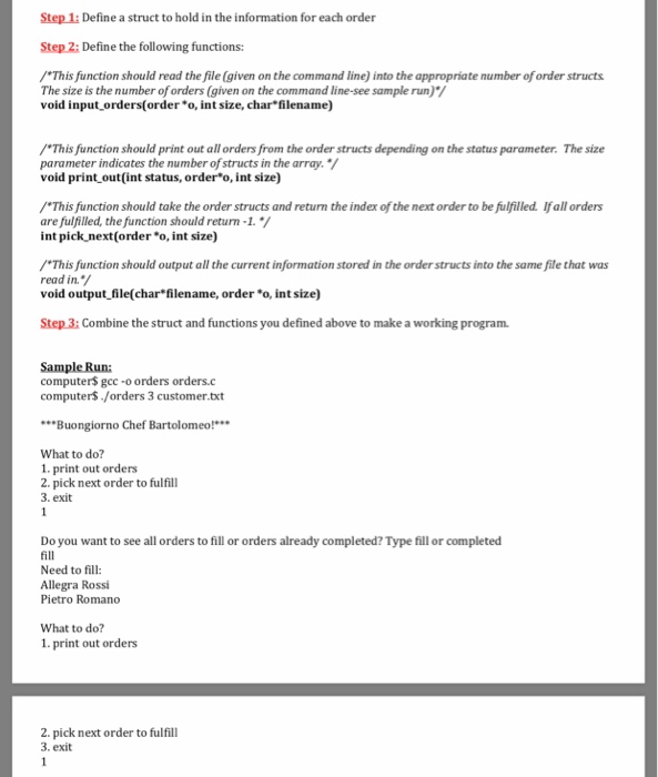USE FUNCTIONS GIVEN ALSO. Thank you. NO FFLUSH. Problem 5 (40 points)-Write