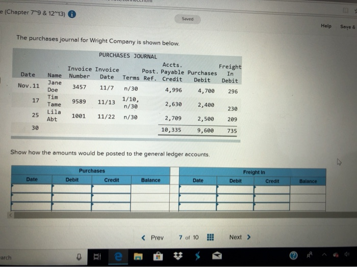  e (Chapter 7-9 & 12-13) Saved Help Save & The purchases