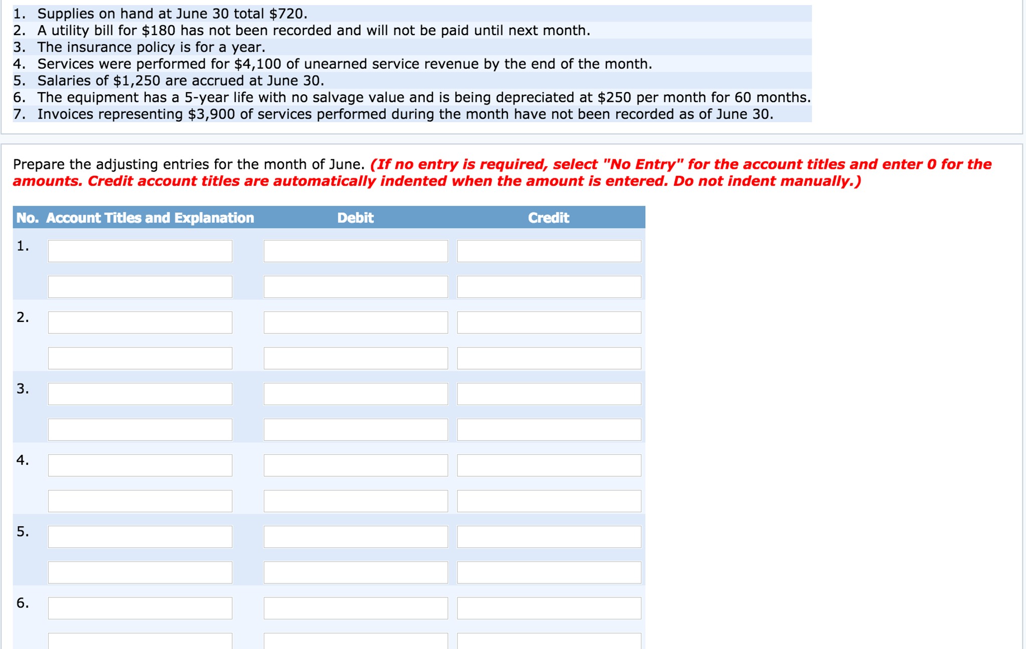 on June 1, 2017. The trial balance at June 30 is as