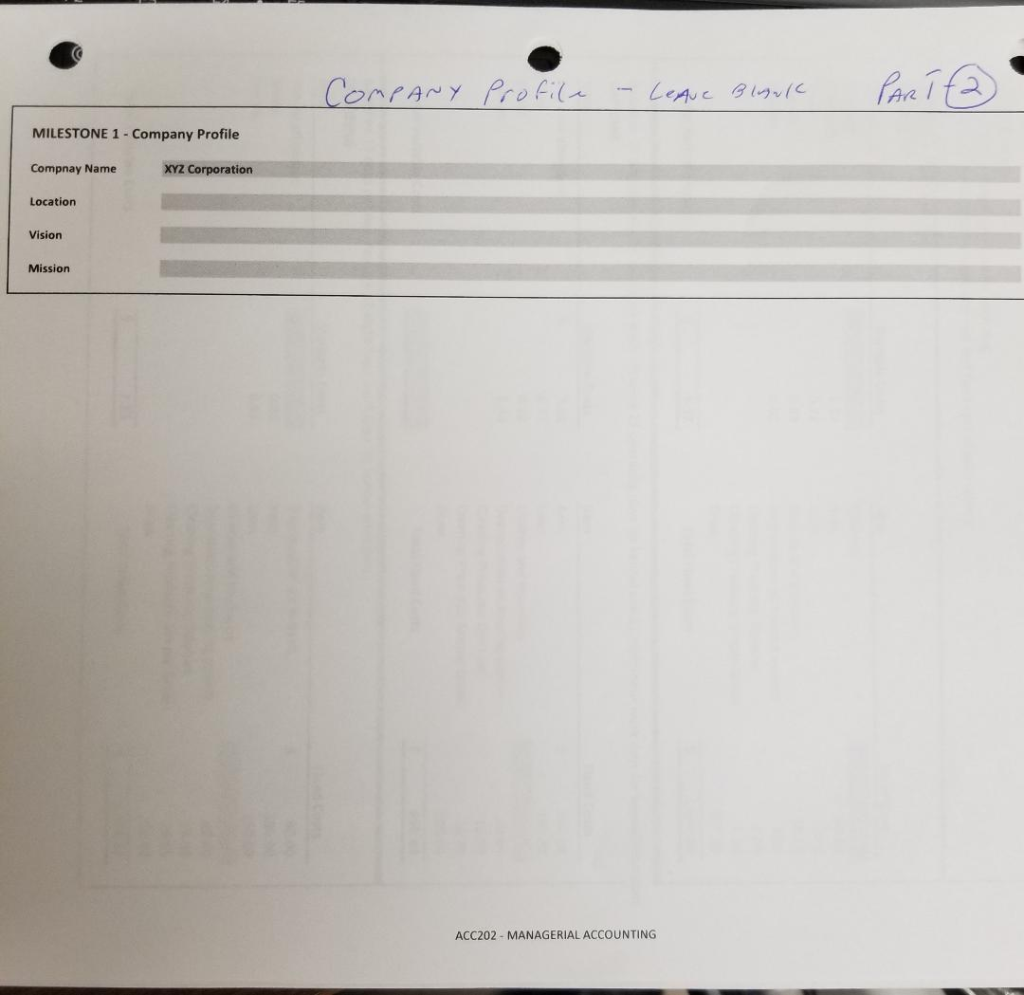 data from this Milestone and begin working on your tinal presentation due