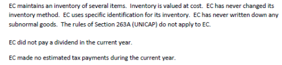 in an affiliated group with any other entity. EC is not audited