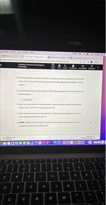 flow for each proposal are as follows: The company's capital rationing policy