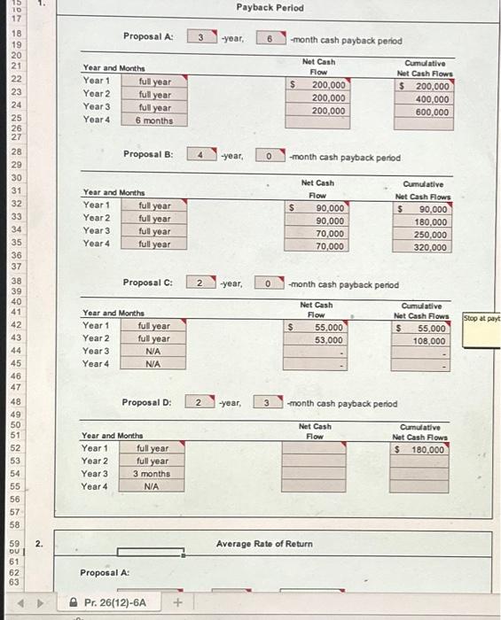 requires a maximum cash payback period of three years. In addition, a