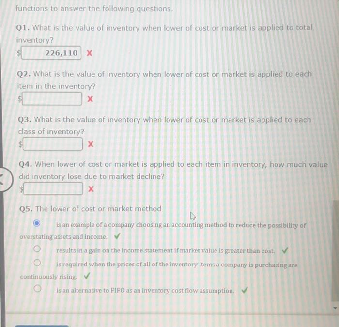 I need help with the pivot table brane functions to answer the