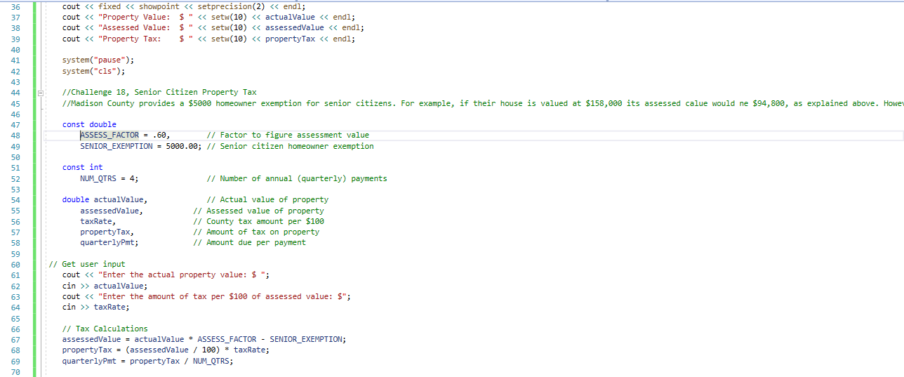 although the program itself showed no errors as I was going thru