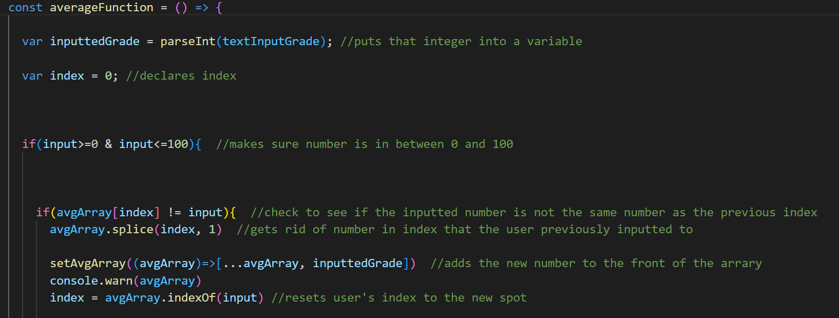  I am trying to make a function that allows a user