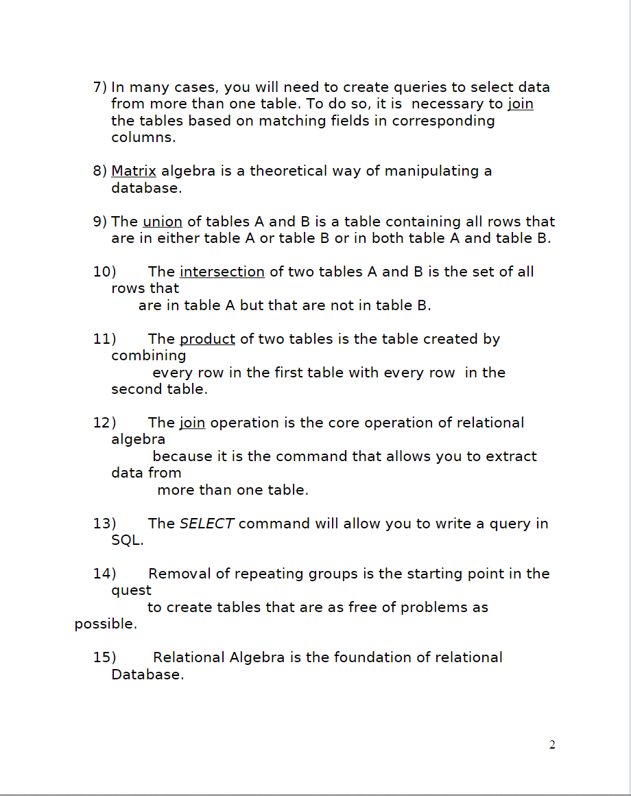 questions. Only write the question number and the correct answer for example: