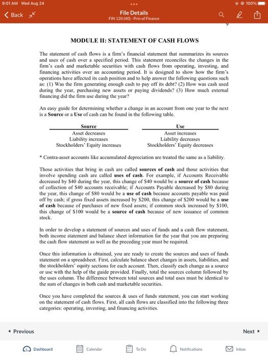 the following scrambled information. Use the format provided on the following page.