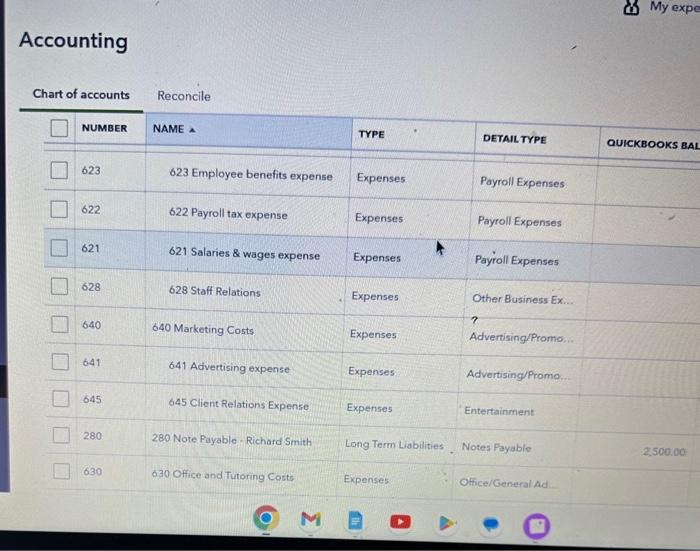 Accounting Accounting 760 Interest Payable Other Expense Other Miscelismeo 130 130 inventory