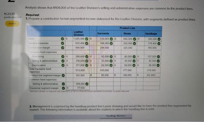 segments de markets. R R Handbags 345 000 179.400 165,600 R Sales
