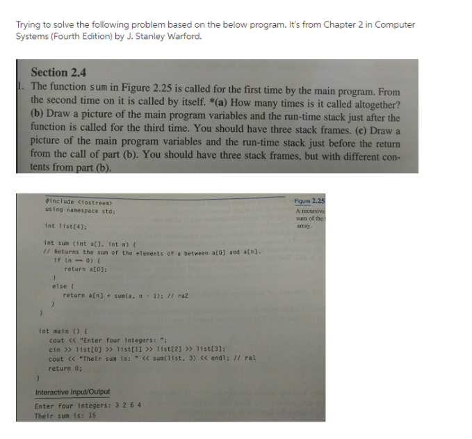  Trying to solve the following problem based on the below program.