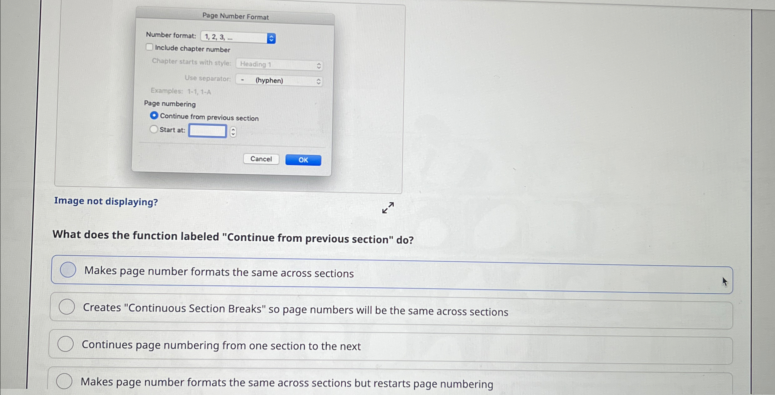  Image not displaying? What does the function labeled "Continue from previous