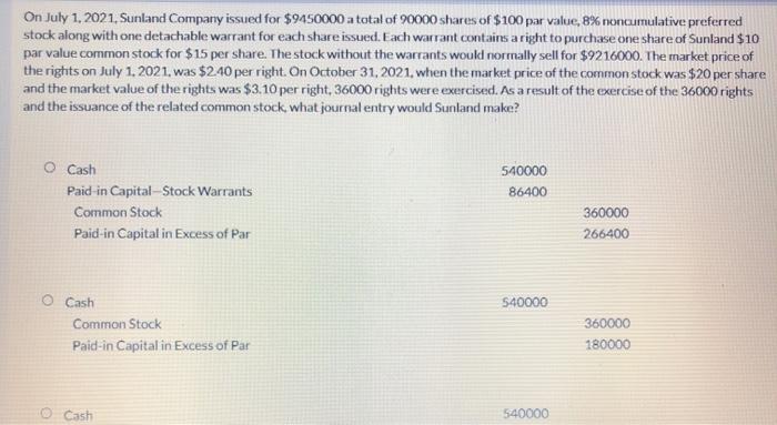 following information is available for Vaughn Manufacturing: January 1, 2021 Shares outstanding