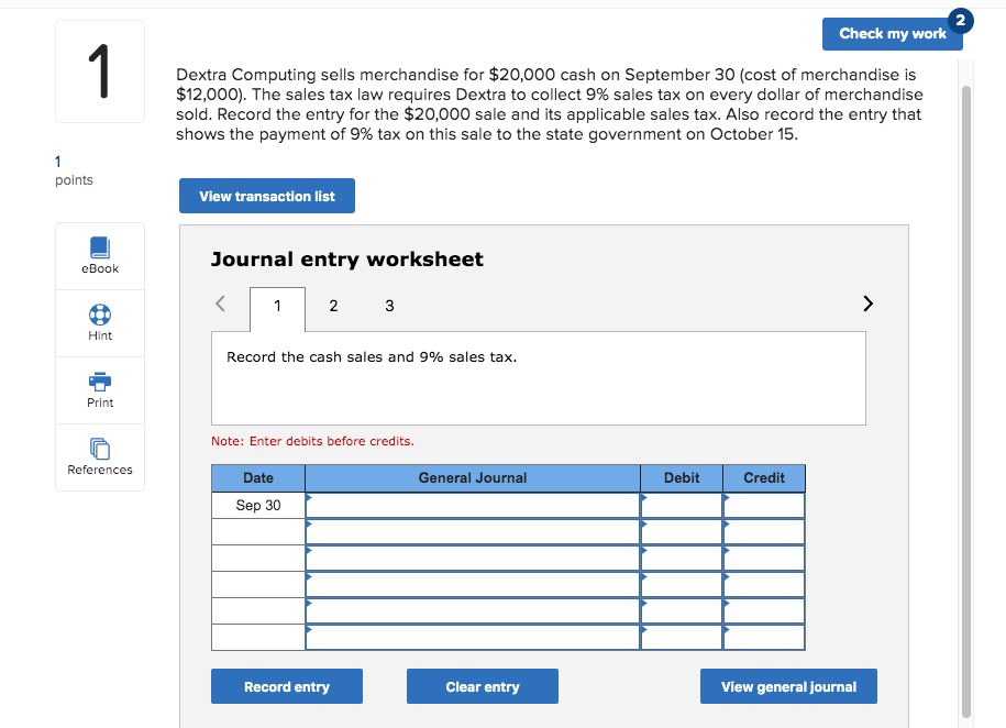 Check my work Dextra Computing sells merchandise for $20,000 cash on