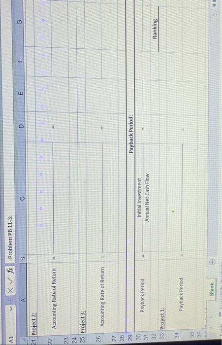 Company has a number of potential capital investments. Because these projects vary