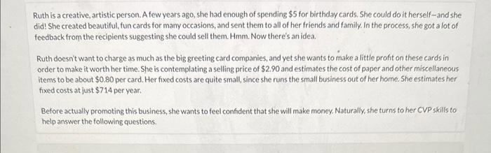 May I get some help on this problem?? Thank you!! Ruth is