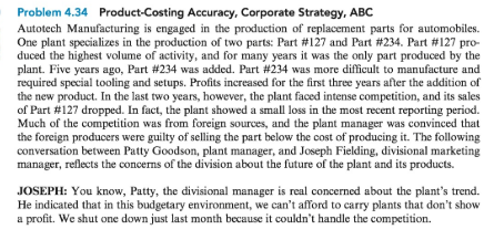 There is no 1 or 2, only 3-5 Problem 4.34 Product-Costing