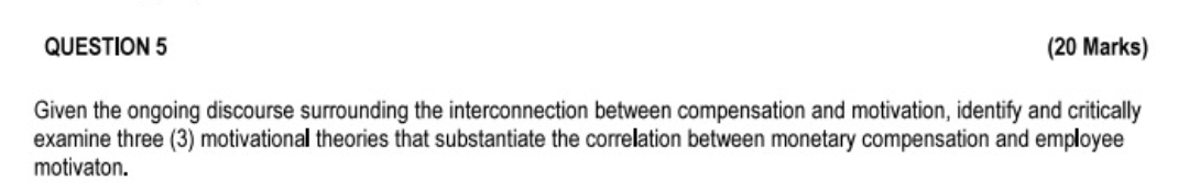  QUESTION 5 (20 Marks) Given the ongoing discourse surrounding the interconnection