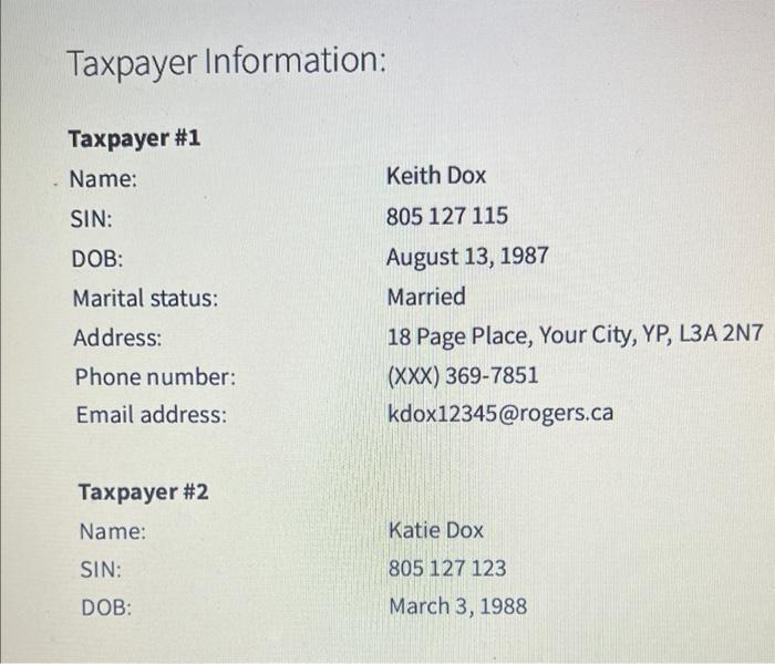 please finish 5000-R T1 Jacket-2021e using the given information Taxpayer Information: Three