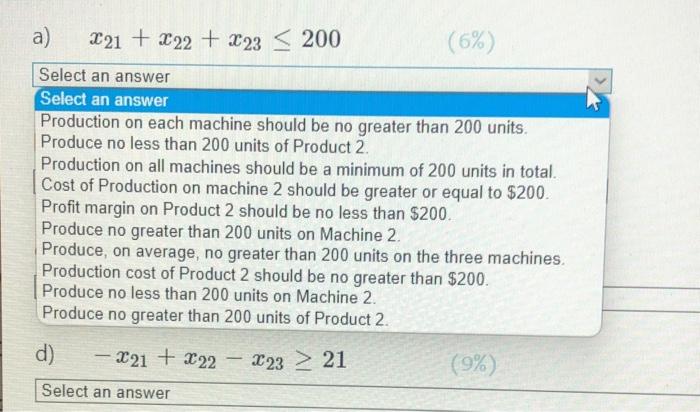 is one quearion. X D C The costs/unit of producing each product