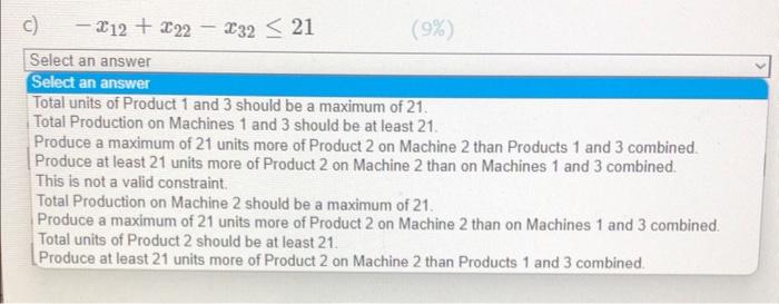 D: Weight 25%) Angela & Co. manufactures three products using three different