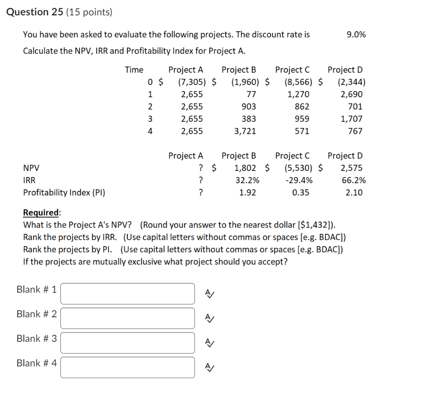  Question 25(15 points) You have been asked to evaluate the following