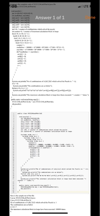 to use a single five digit number variable called ABCDE to test