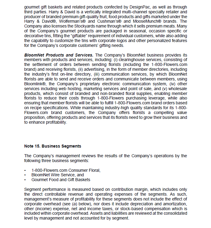segment and office margin for each segment. Remember that common expenses and
