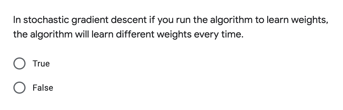 In stochastic gradient descent if you run the algorithm to learn